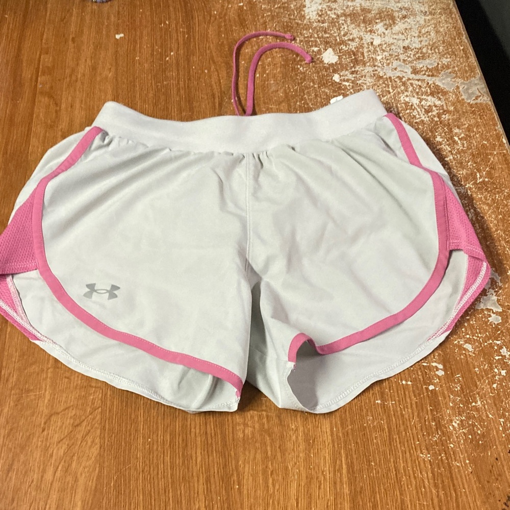 Under Armour Women's Athletic Shorts in Gray and Pink